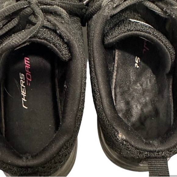 SKETCHERS Black Mesh Sneakers Women’s size 7 - Picture 5 of 7